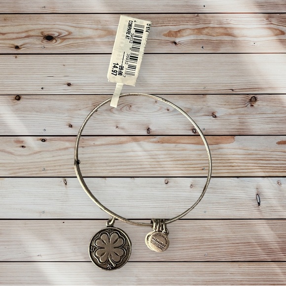 Alex and Ani Jewelry - ALEX & ANI “Lucky” 4-Leaf Clover Dangle Bracelet in Silver